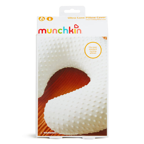 Munchkin Ultra-Luxe Infant Feeding Pillow Cover - Machine Washable Fits Most Standard Nursing & Bottle Feeding Pillows